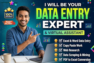 do professional data entry and copy paste work
