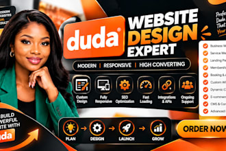 build and design a website, duda landing page using the duda website builder