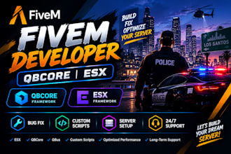 be your fivem server developer, minecraft server gta mod and fivem lorefriendly