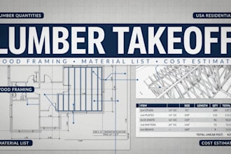 do lumber takeoff, wood framing material list and cost estimate