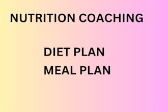 create professional nutrition meal plan and diet plan