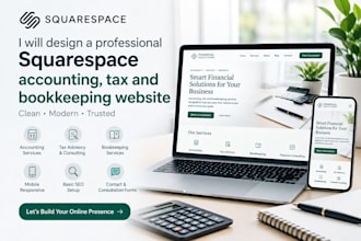 squarespace accounting firm website tax advisor bookkeeping service website