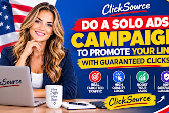 do a solo ads campaign to promote your link with guaranteed clicks solo ads