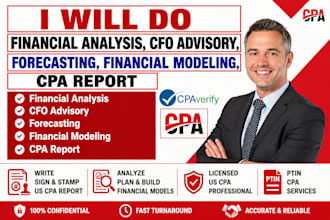 do financial analysis, cfo advisory, forecasting, financial modeling, CPA report