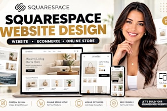 create squarespace website design or squarespace online store