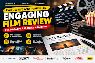 write and publish an engaging film review leading to submission on top magazines