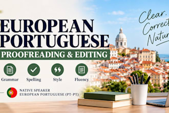 proofread and edit your portuguese european text