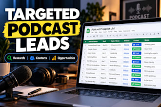 build a targeted podcast list with podcast leads