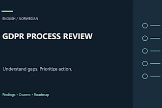 review your gdpr processes and create a practical action plan