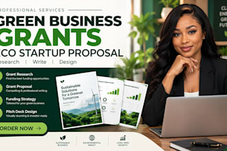 research green business grants write eco startup proposal design pitch deck