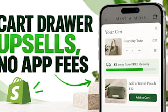 build a custom shopify cart drawer with upsells and a free shipping bar