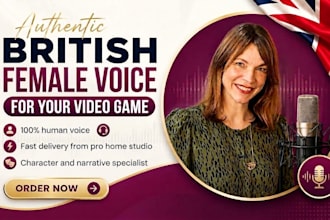 voice your female video game character in a british voice