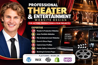 design theater website actor portfolio website entertainment film website