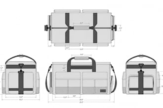 create travel bag tech pack, weekender, garment bag, organizer, factory
