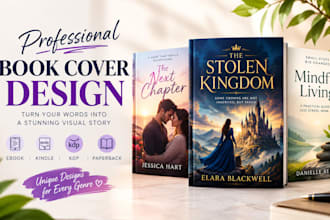 design book cover, ebook cover, kindle cover and KDP paperback cover