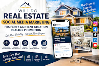 do real estate social media marketng property content creation realtor promotion