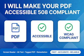 make your PDF accessible and 508 compliant wcag remediated