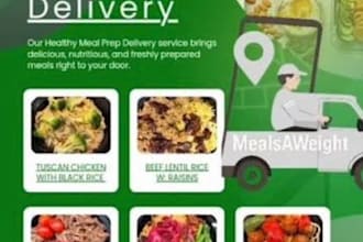 create a modern food delivery and meal planning website