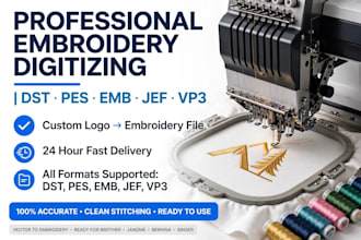 digitize logo for embroidery dst pes and emb files