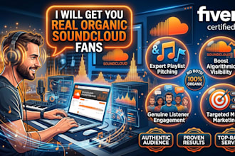 promote your soundcloud to get organic followers  music fans
