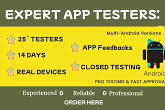 get 12 google testers to test and play android app testing