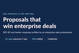 write winning rfp responses and b2b tech sales proposals