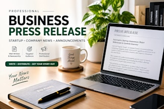 write and distribute a professional business startup press release