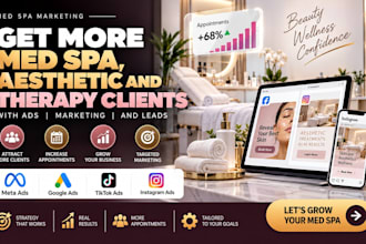 get more med spa, aesthetic and therapy clients with ads, marketing and leads