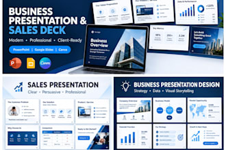 design a professional business presentation and sales deck