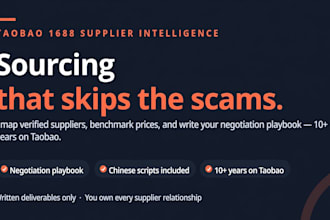 research verified taobao 1688 supplier with negotiations