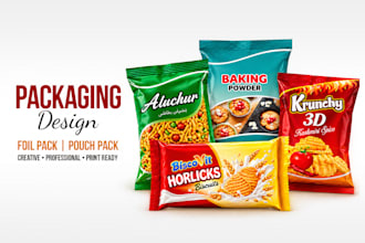 design premium food product packaging