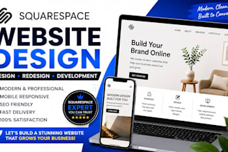 develop squarespace website, design or redesign squarespace website