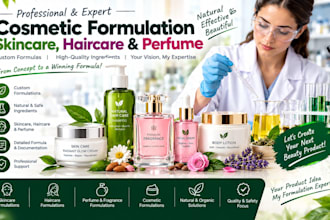 do cosmetic formulation, skincare, haircare, and perfume formula