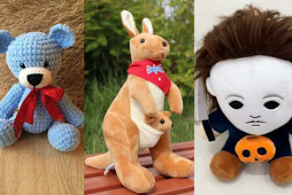create custom plush toy cute plushies stuffed anima plushies crochet kawaii