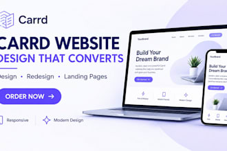 design and redesign carrd website, build landing page design carrd website