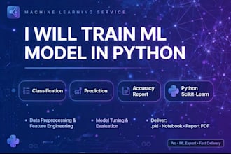 train ml model in python, classification and prediction with report