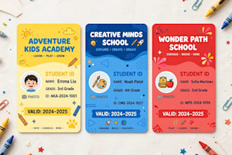 design professional school id card