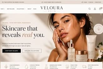 skincare shopify store, skincare website and beauty cosmetics store