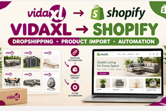 build shopify vidaxl dropshipping store product import automation and setup