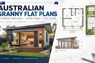design australian granny flat plan secondary dwelling council drawing