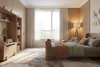 do kids bedroom interior design, guest room with shopping list and 3d rendering