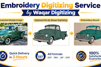 digitize custom embroidery patches, badges and hats