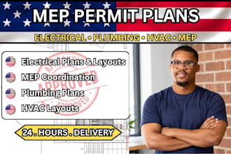 create electrical, mep, plumbing and hvac plans for permits