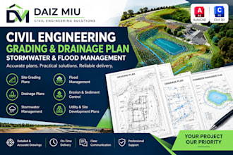 do civil engineering, grading and drainage plan, stormwater flood management