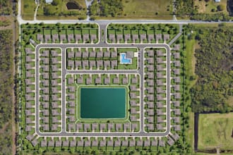 create 3d site plan layout, real estate housing rendering, community park layout