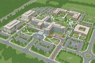 design healthcare campus master plan and medical site layout