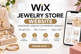 build wix jewelry store website handmade jewelry ecommerce website design