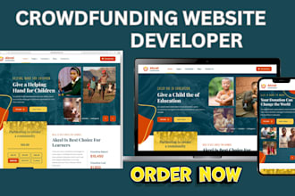 design non profit, 501c3 charity donation website on wordpress wix wild apricot