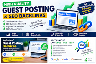 high quality guest posting and SEO backlinks
