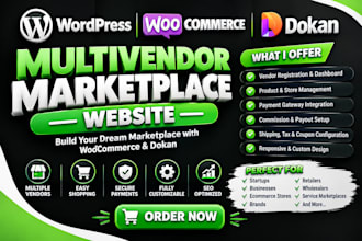 create wordpress multivendor  marketplace woocommerce dokan multivendor website